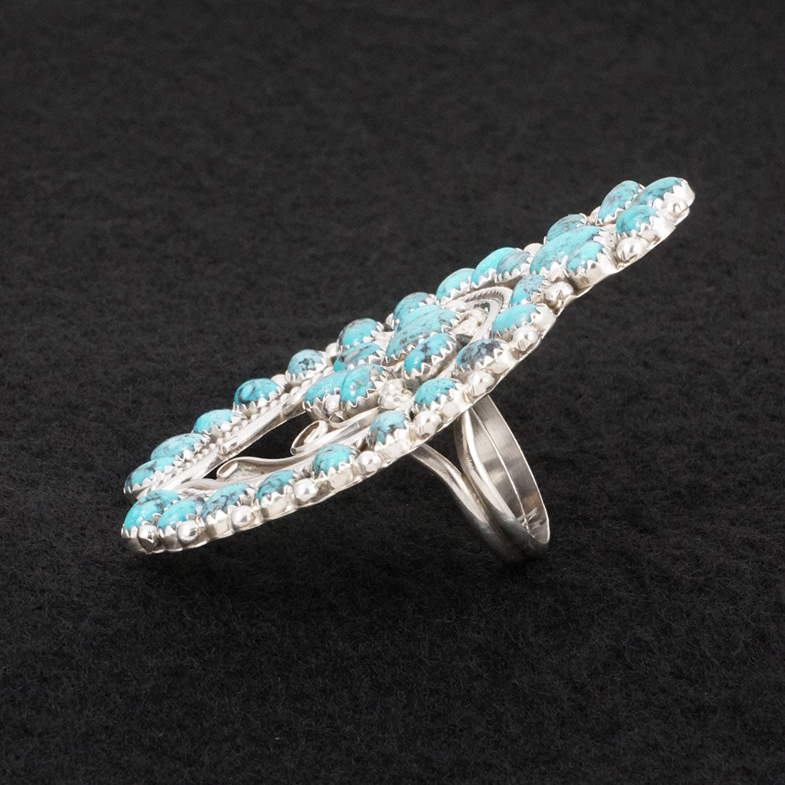 Martin Muskett Turquoise & Sterling Silver Ring Size Adj.