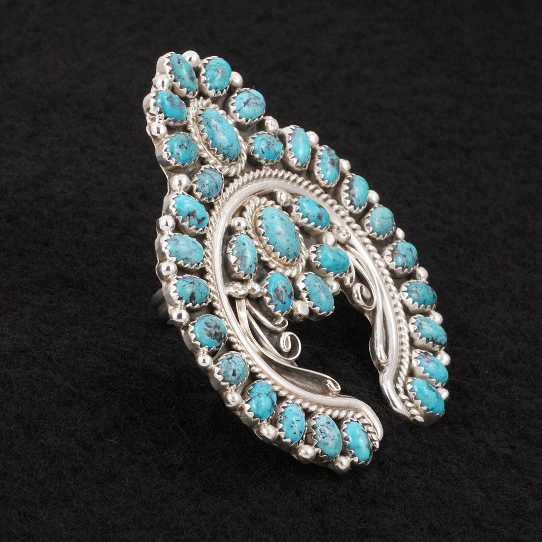 Martin Muskett Turquoise & Sterling Silver Ring Size Adj.