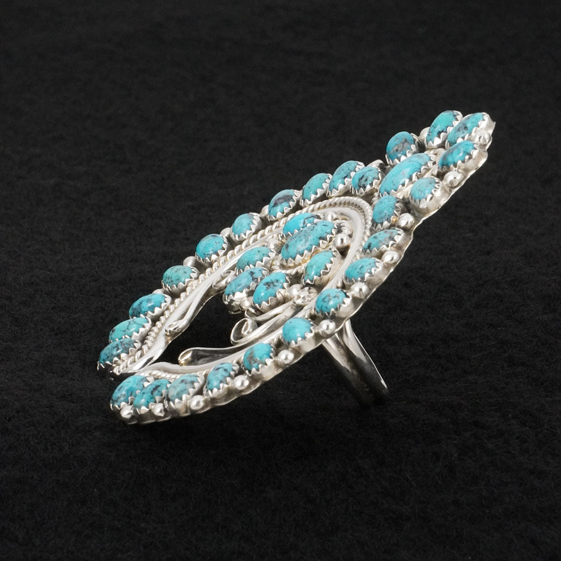 Martin Muskett Turquoise & Sterling Silver Ring Size Adj.