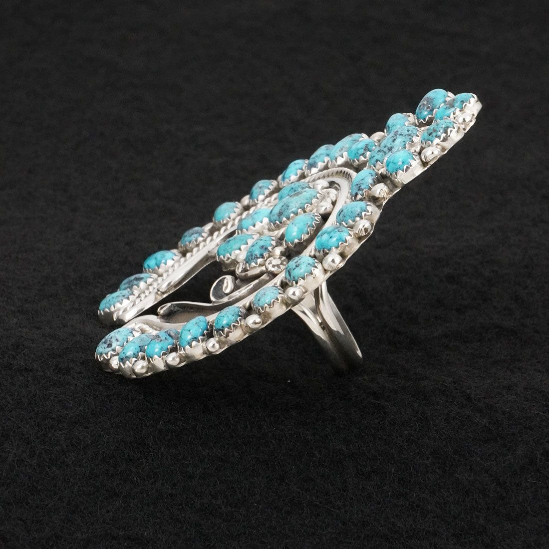 Martin Muskett Turquoise & Sterling Silver Ring Size Adj.