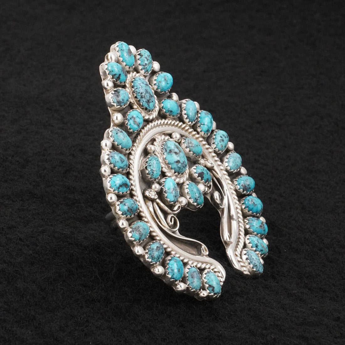 Martin Muskett Turquoise & Sterling Silver Ring Size Adj.