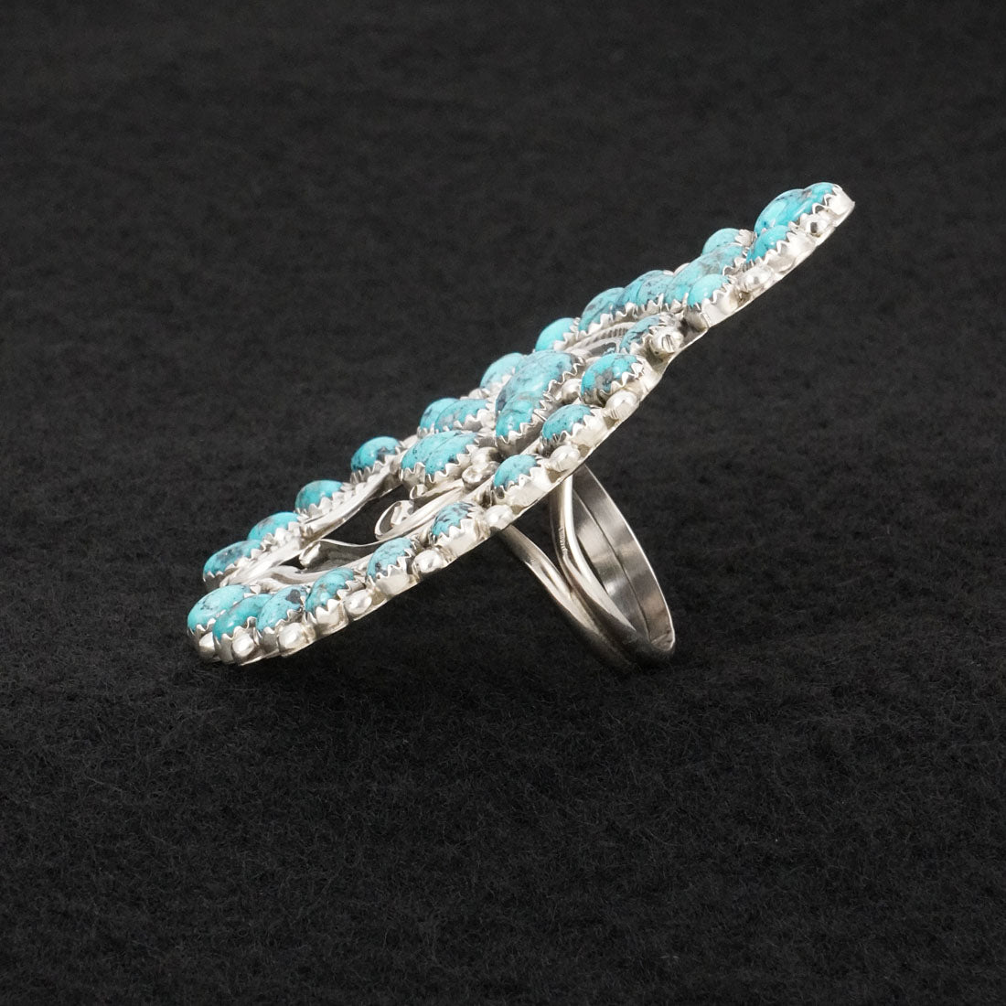 Martin Muskett Turquoise & Sterling Silver Ring Size Adj.