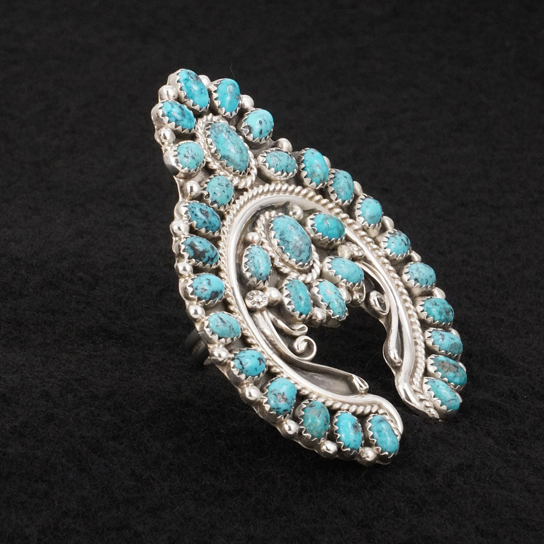 Martin Muskett Turquoise & Sterling Silver Ring Size Adj.