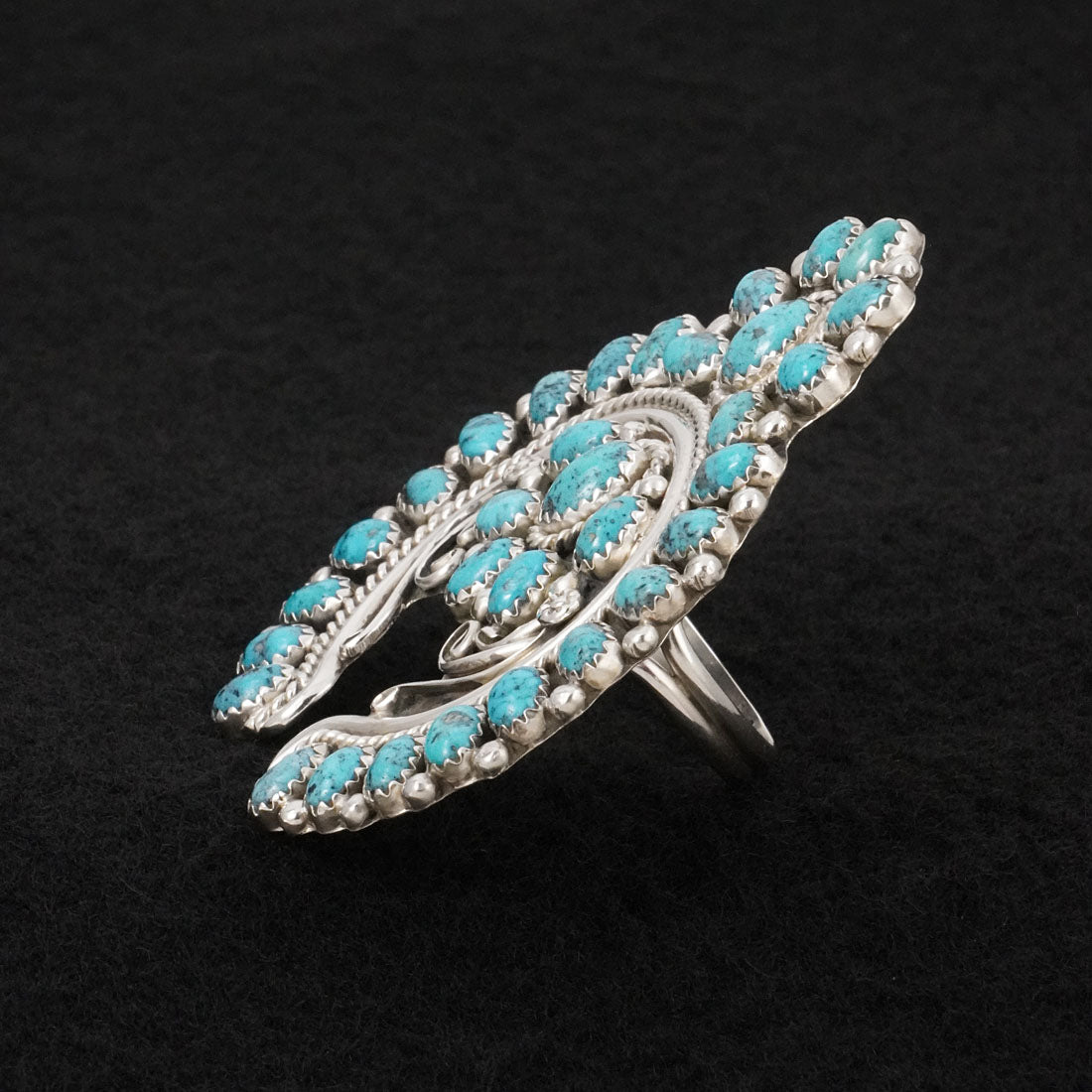 Martin Muskett Turquoise & Sterling Silver Ring Size Adj.