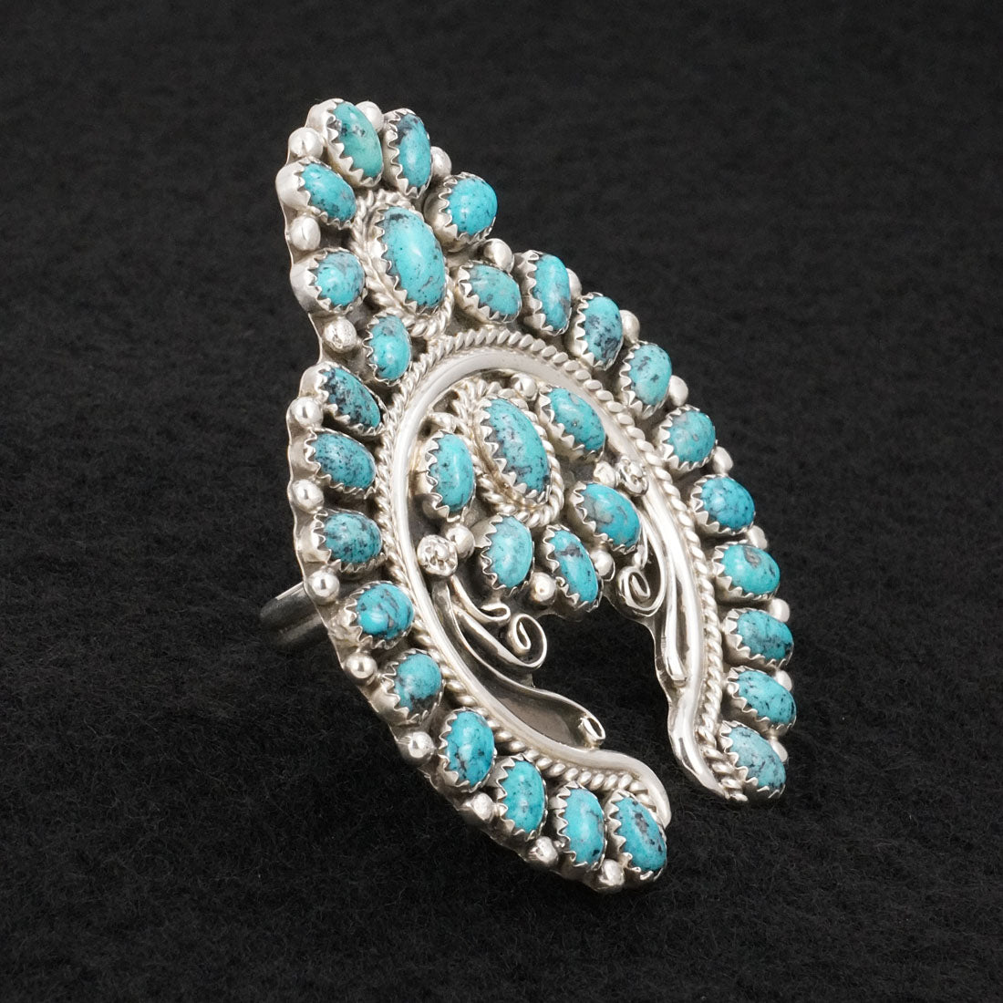 Martin Muskett Turquoise & Sterling Silver Ring Size Adj.