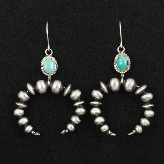 Rena Begay Turquoise & Sterling Silver Navajo Pearl Earrings