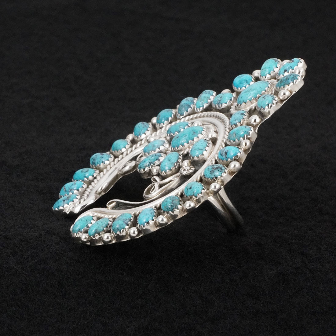 Martin Muskett Turquoise & Sterling Silver Ring Size Adj.