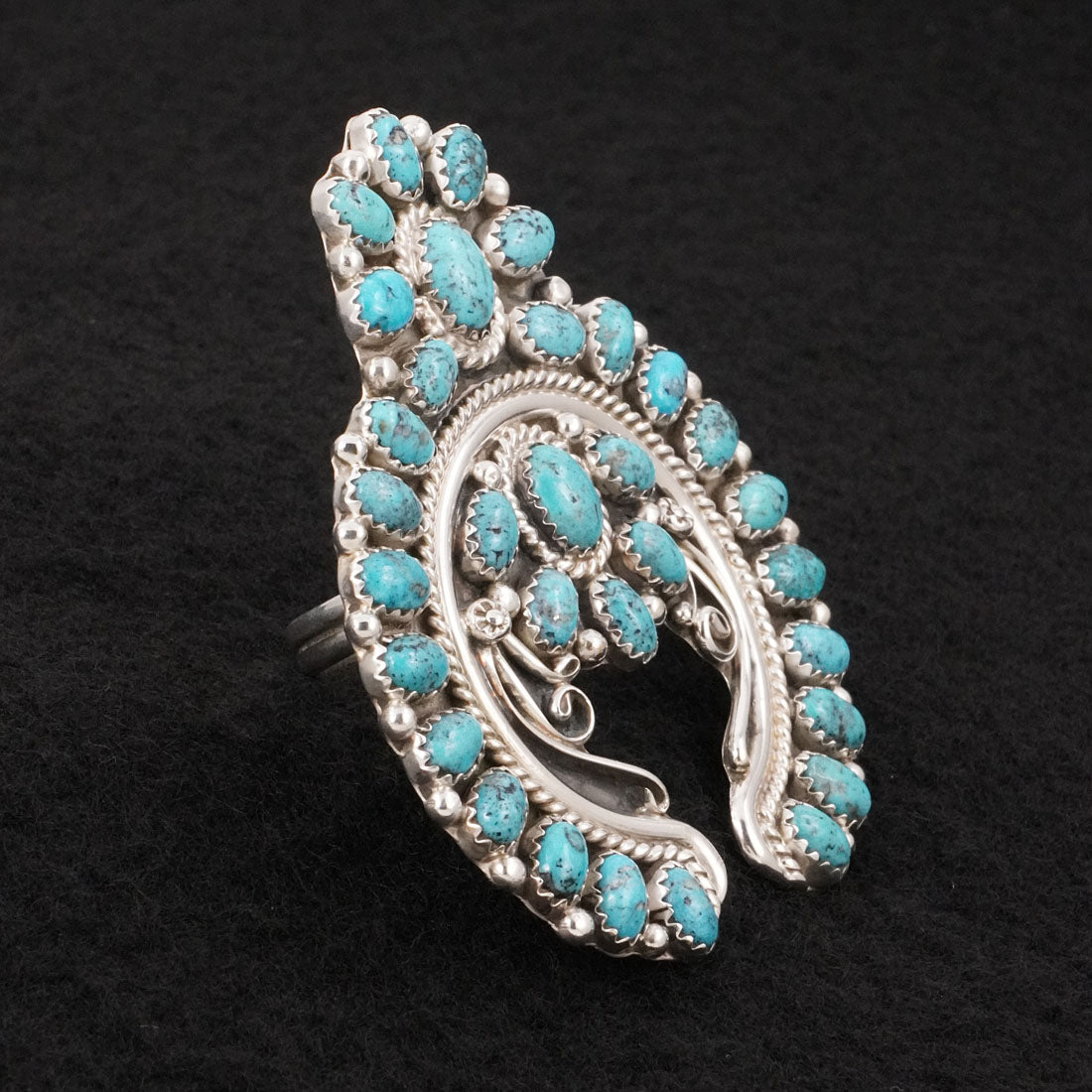 Martin Muskett Turquoise & Sterling Silver Ring Size Adj.