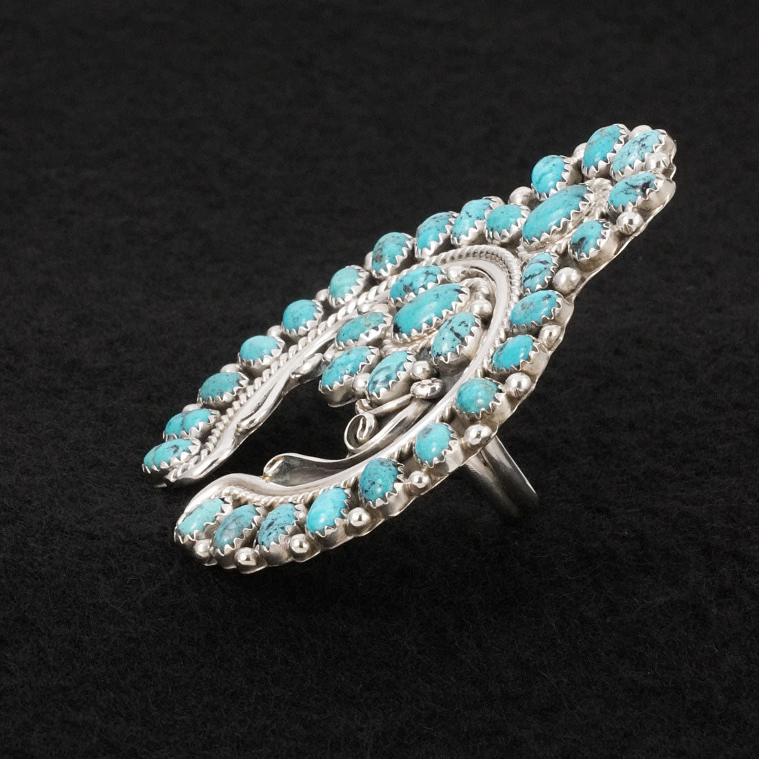 Martin Muskett Turquoise & Sterling Silver Ring Size Adj.