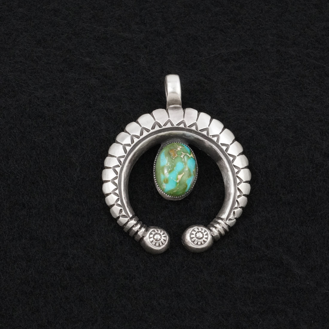 Calvin Martinez Turquoise & Sterling Silver Pendant