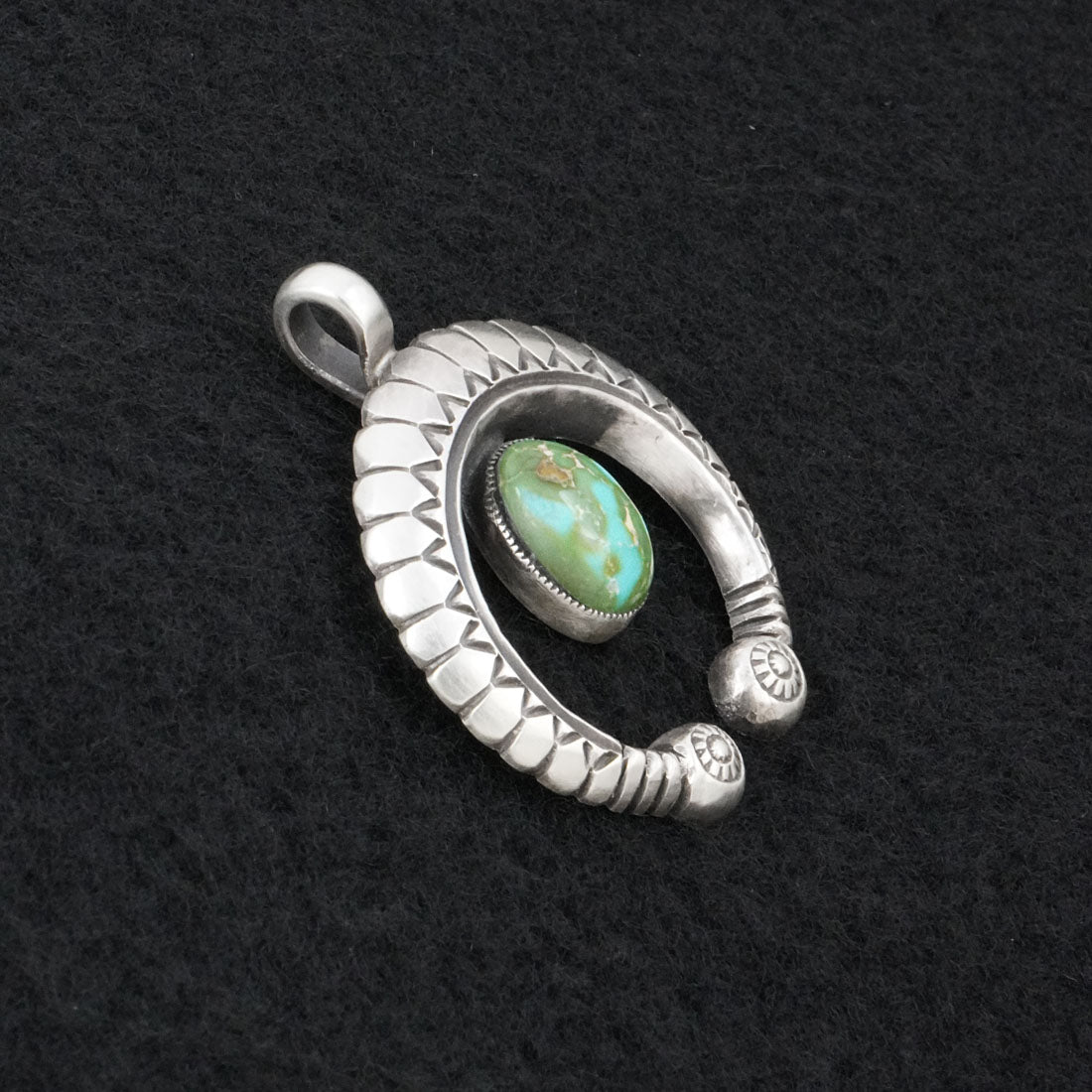 Calvin Martinez Turquoise & Sterling Silver Pendant