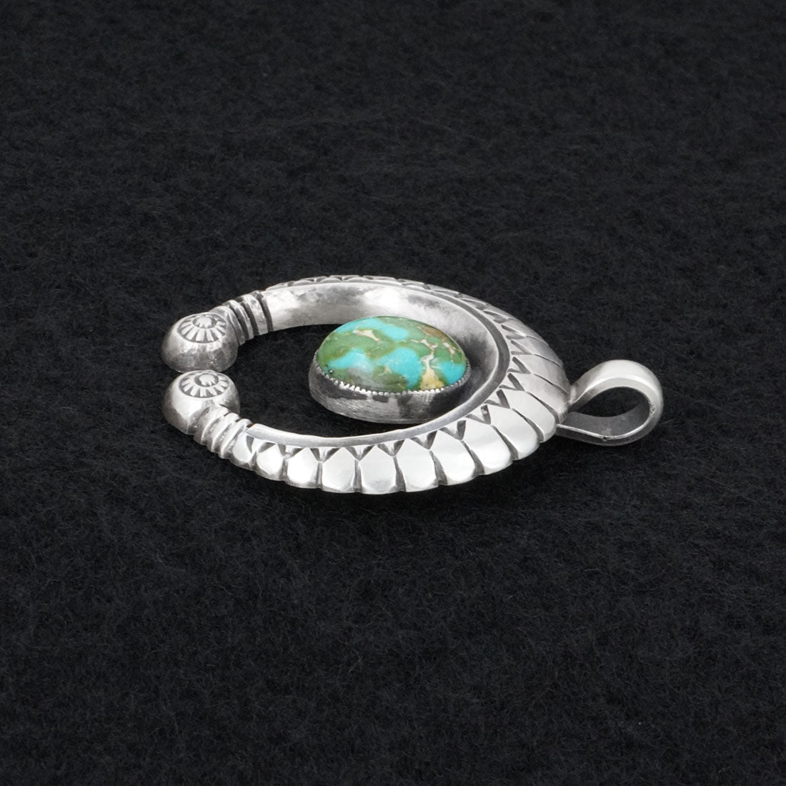 Calvin Martinez Turquoise & Sterling Silver Pendant