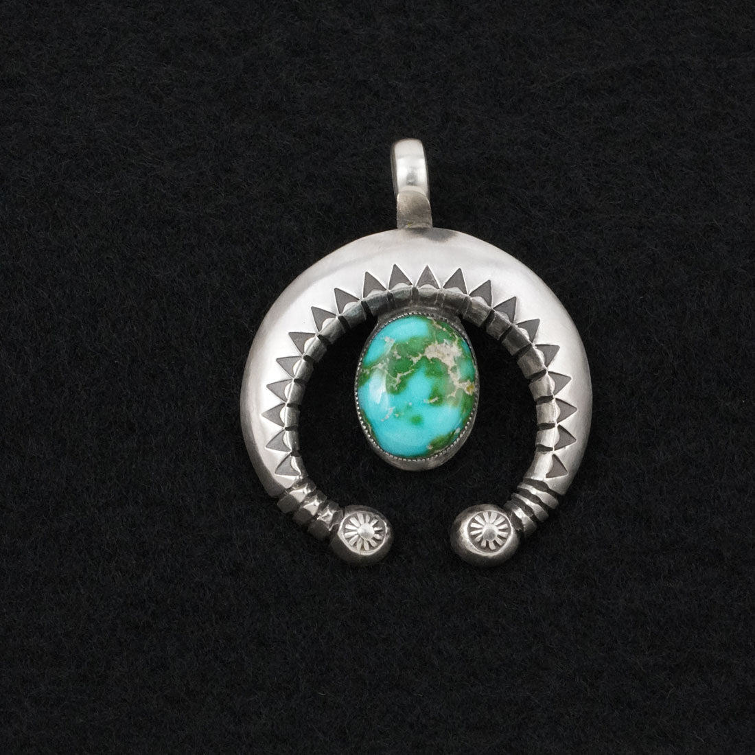 Calvin Martinez Turquoise & Sterling Silver Pendant