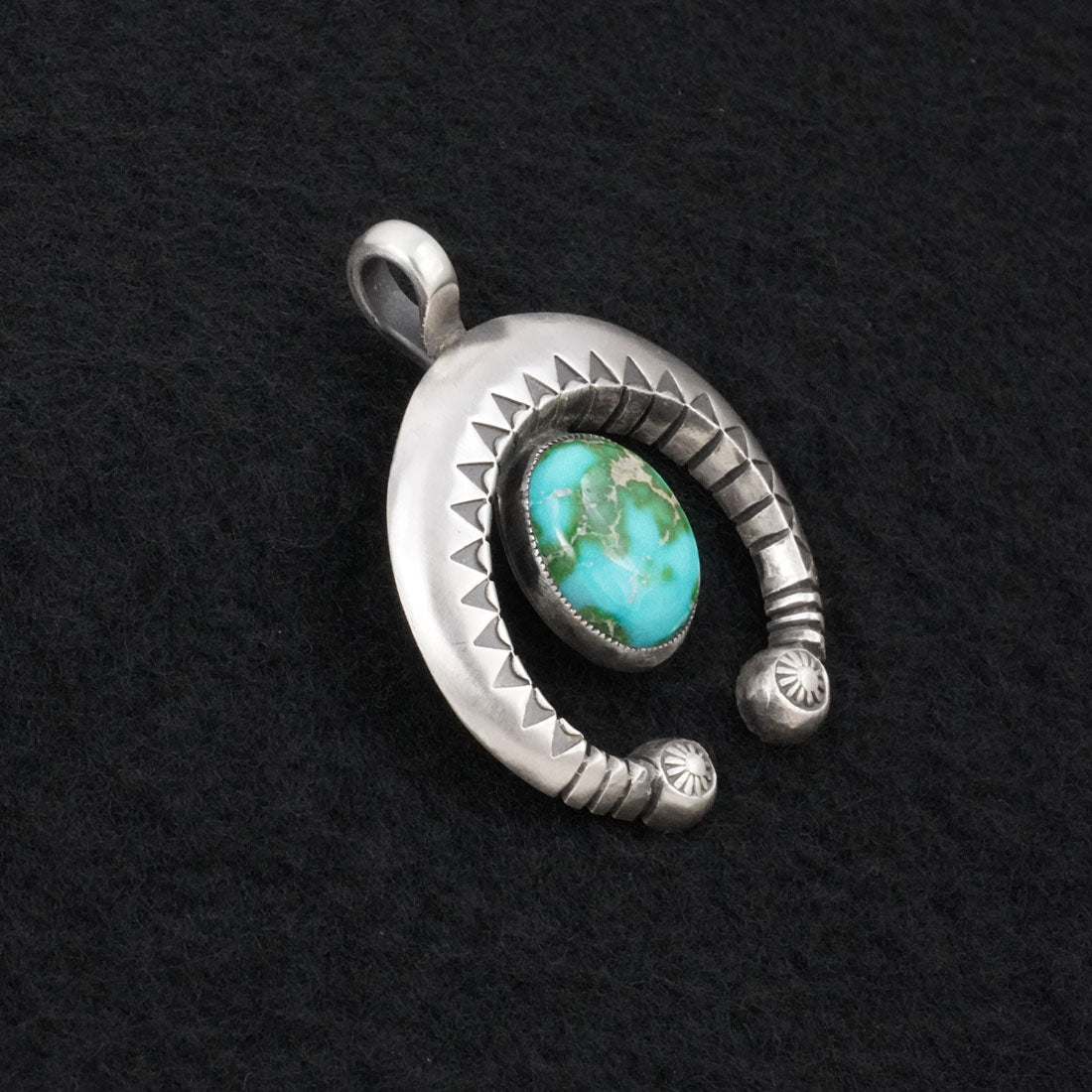 Calvin Martinez Turquoise & Sterling Silver Pendant