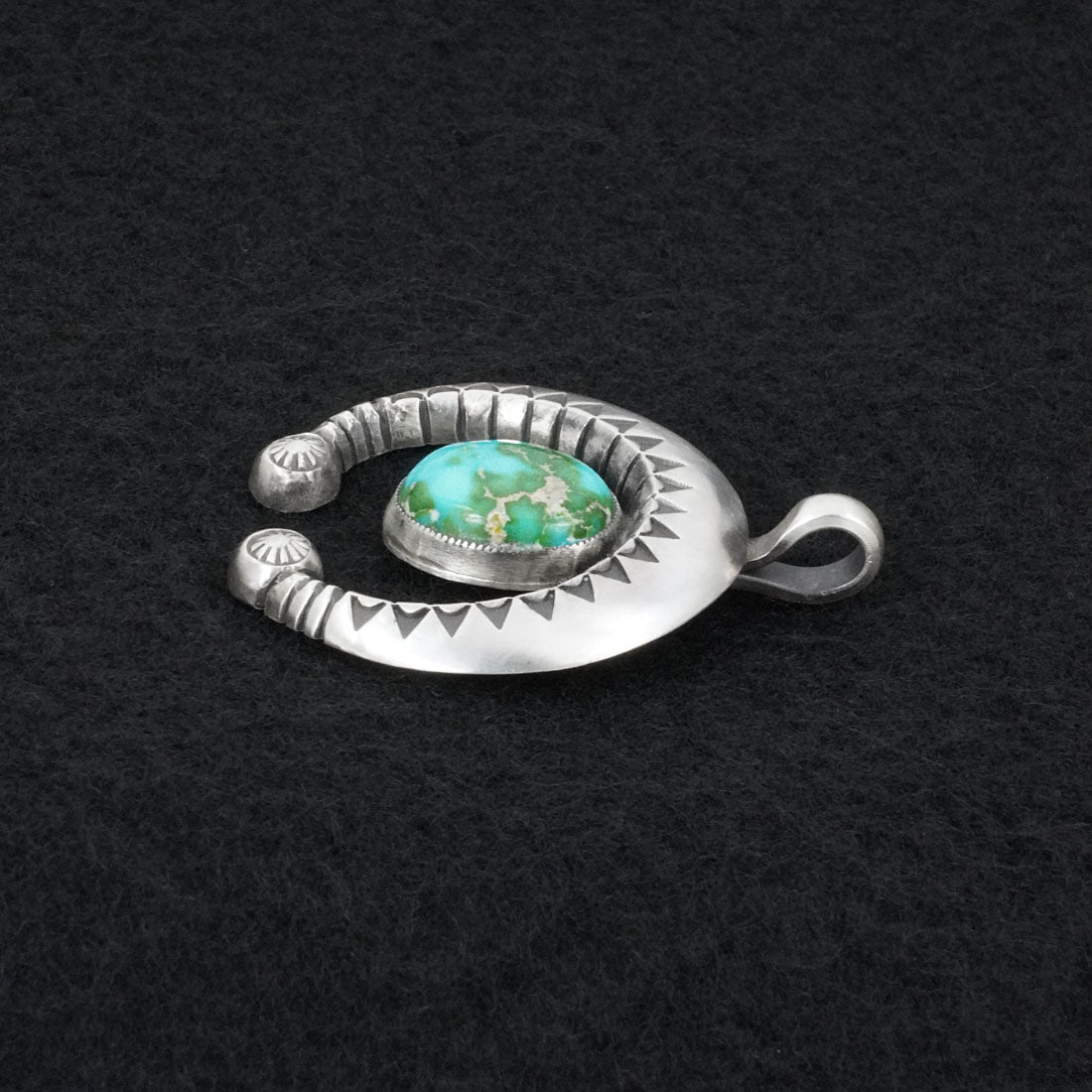 Calvin Martinez Turquoise & Sterling Silver Pendant