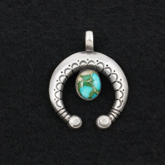 Calvin Martinez Turquoise & Sterling Silver Pendant