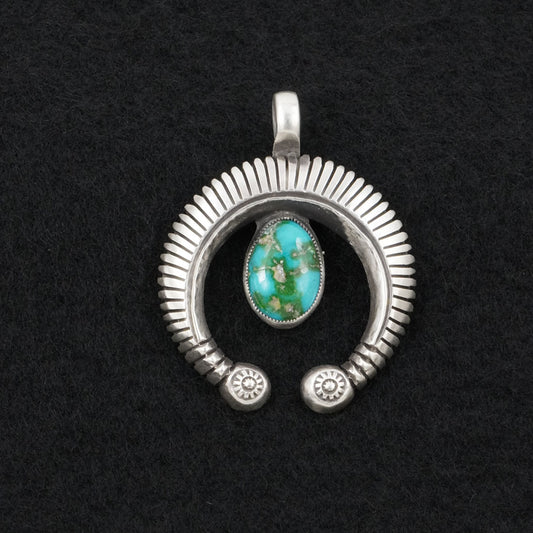 Calvin Martinez Turquoise & Sterling Silver Pendant