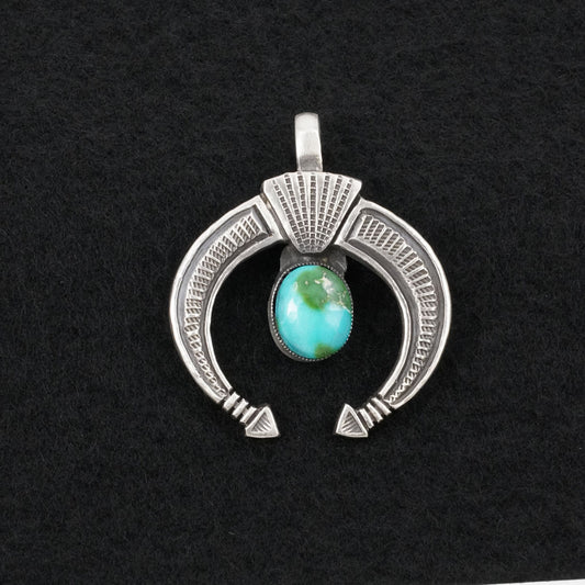 Calvin Martinez Turquoise & Sterling Silver Pendant