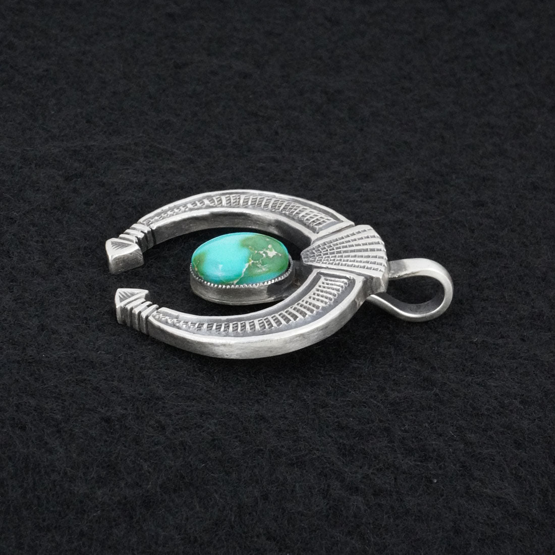 Calvin Martinez Turquoise & Sterling Silver Pendant