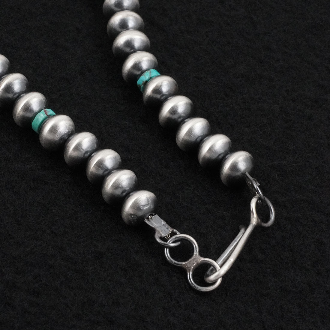 Tonisha Haley Turquoise & Sterling Silver Navajo Pearl Necklace 24"