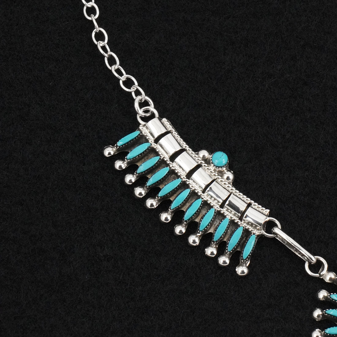Dan Etsate Turquoise & Sterling Silver Necklace Set