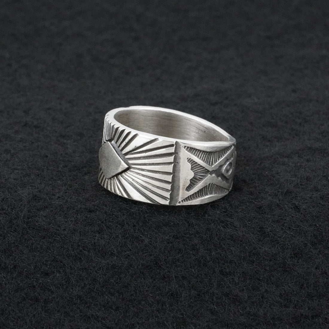 Calvin Martinez & Sterling Silver Ring Size 10.5