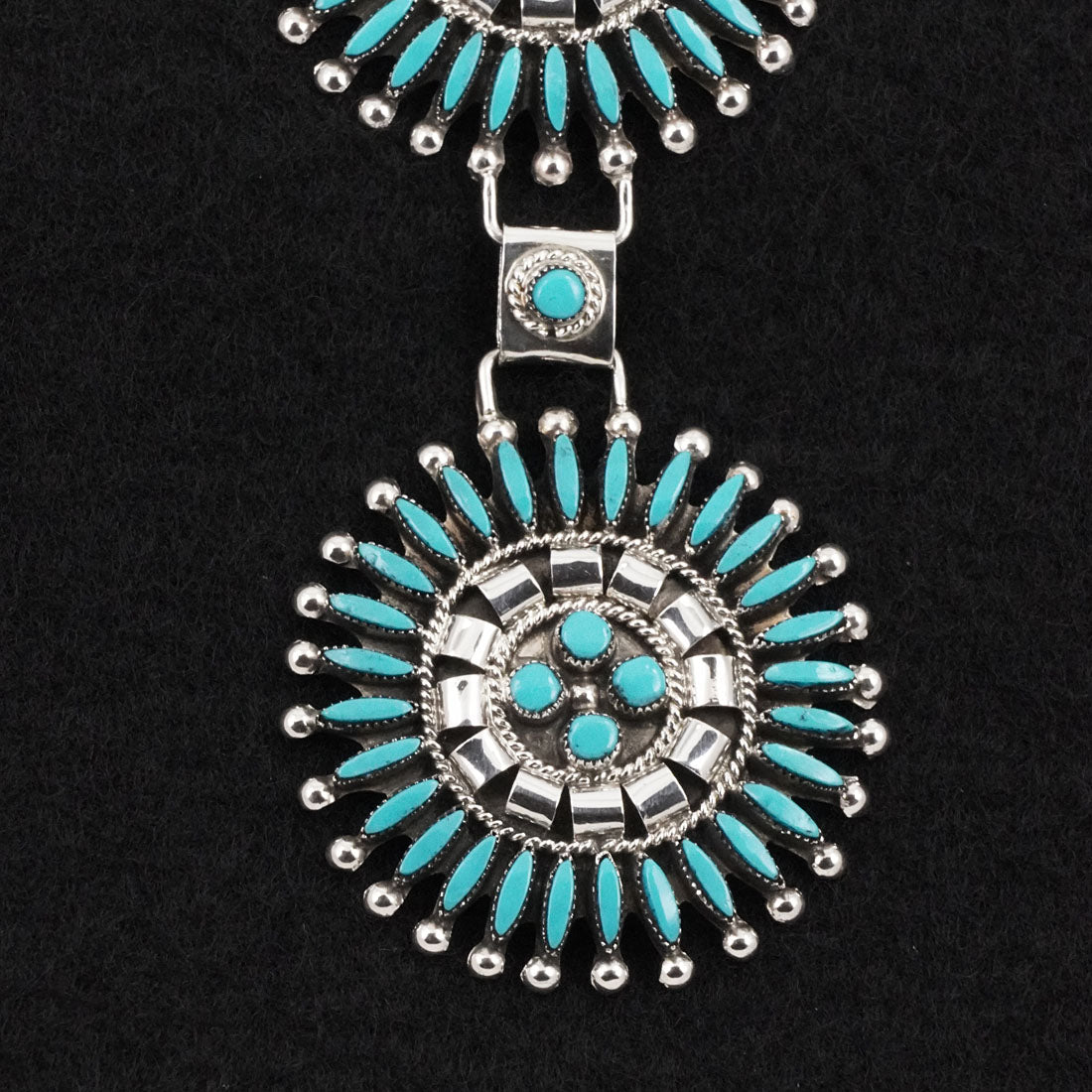 Dan Etsate Turquoise & Sterling Silver Necklace Set