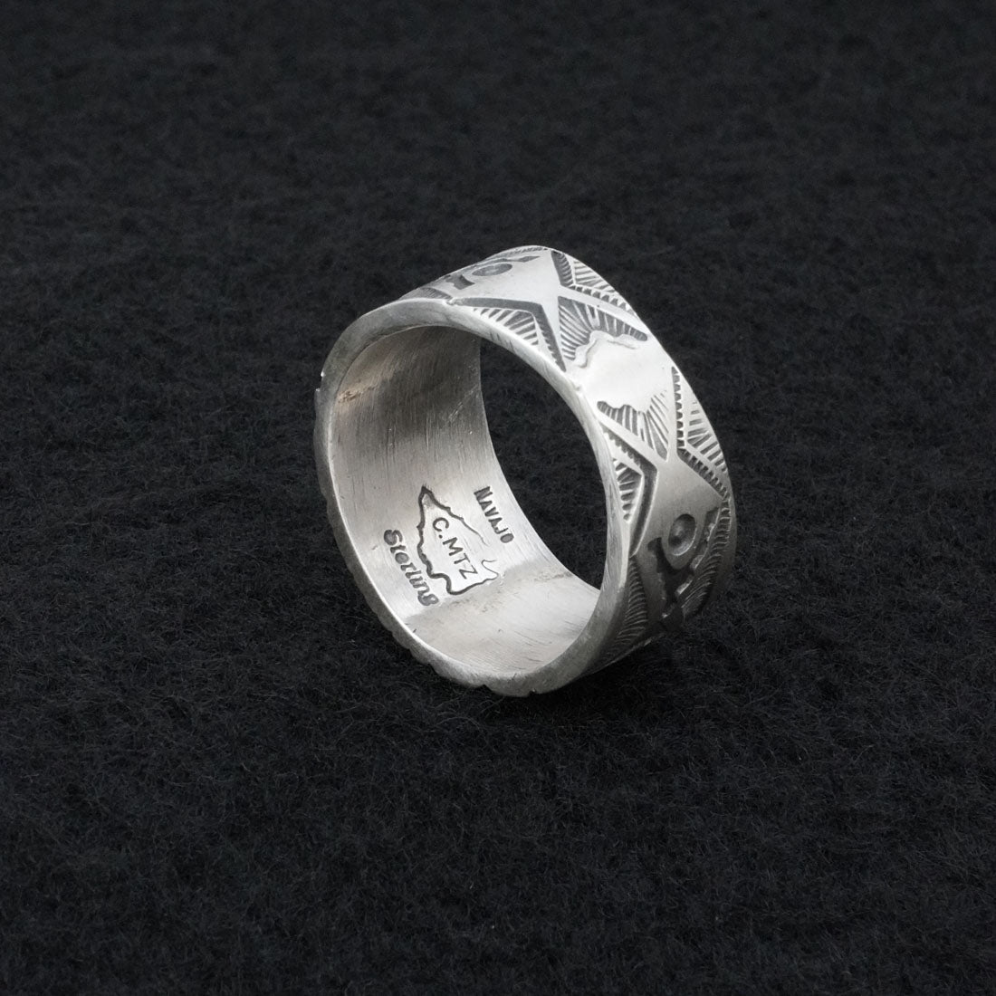 Calvin Martinez & Sterling Silver Ring Size 10.5