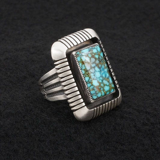 Calvin Martinez Turquoise & Sterling Silver Ring Size 7.5