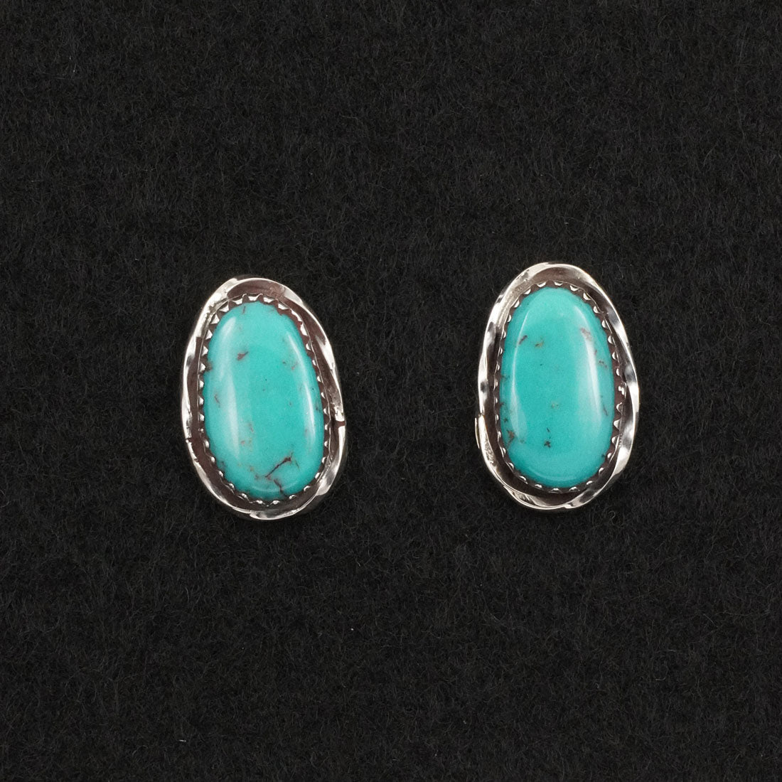 Ernest Hawthorne Turquoise & Sterling Silver Earrings
