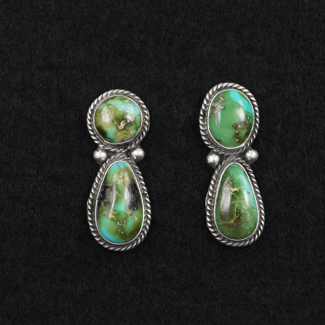 Eugene Gruber Turquoise & Sterling Silver Earrings