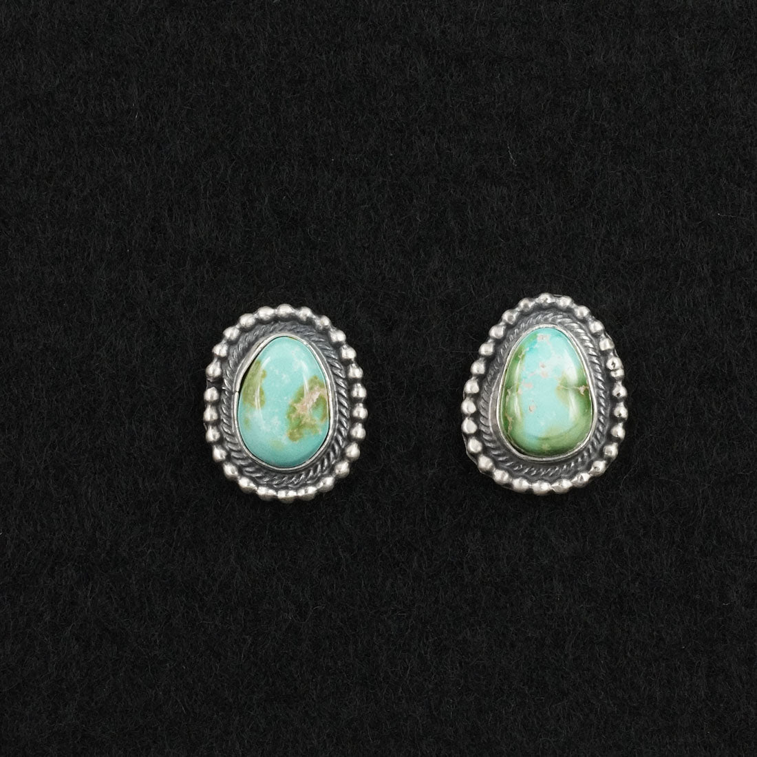 Darrin Livingston Turquoise & Sterling Silver Squash Blossom Necklace Set
