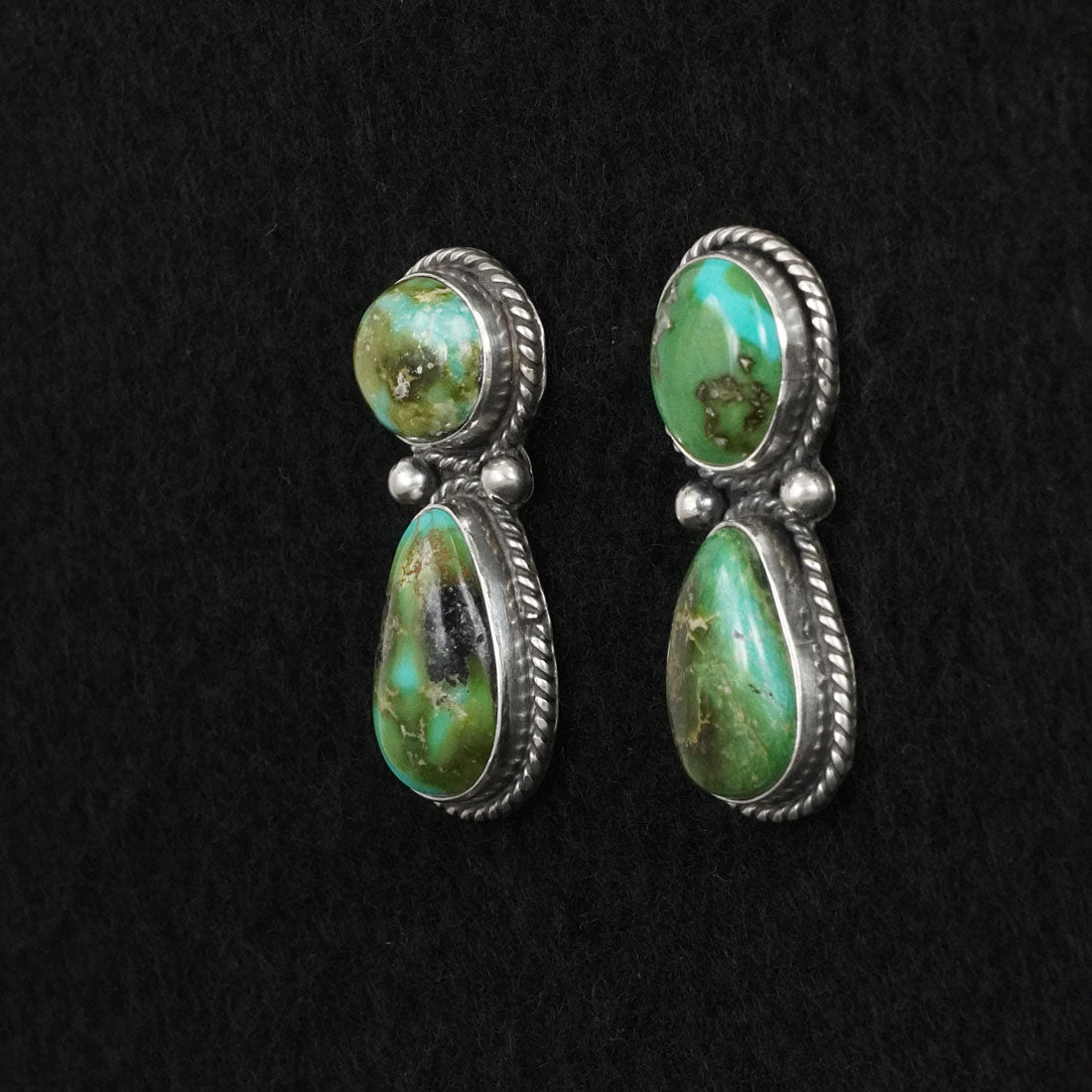 Eugene Gruber Turquoise & Sterling Silver Earrings