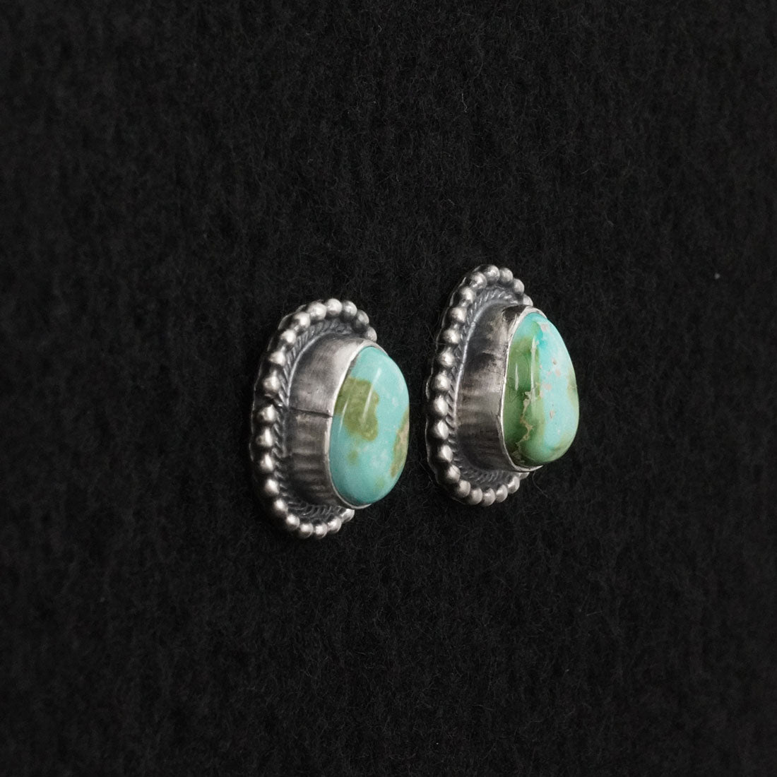 Darrin Livingston Turquoise & Sterling Silver Squash Blossom Necklace Set