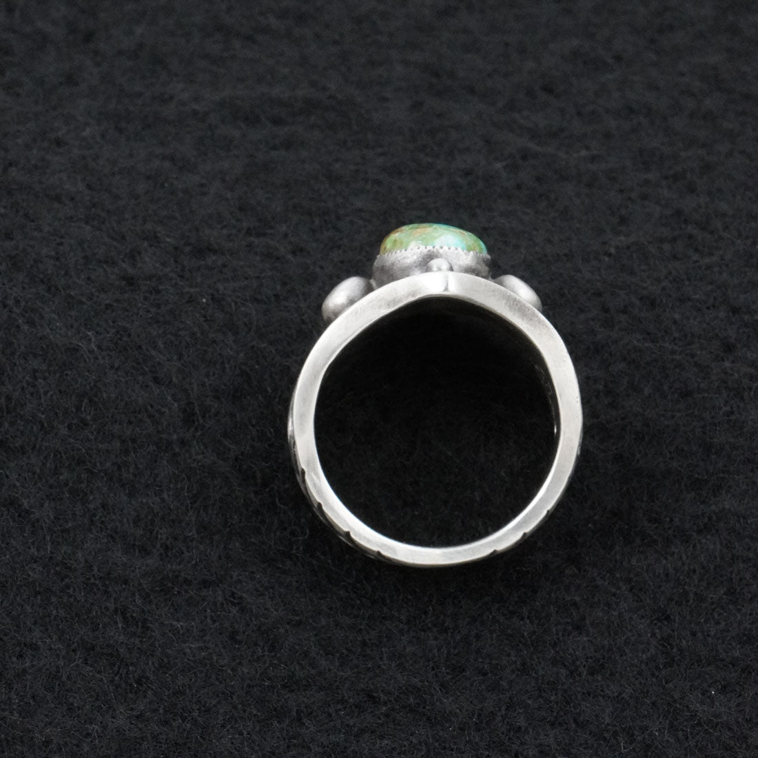 Calvin Martinez Turquoise & Sterling Silver Ring Size 7