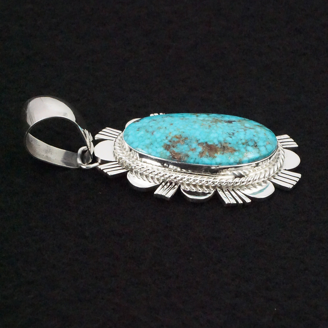 Paul Livingston Turquoise & Sterling Silver Pendant