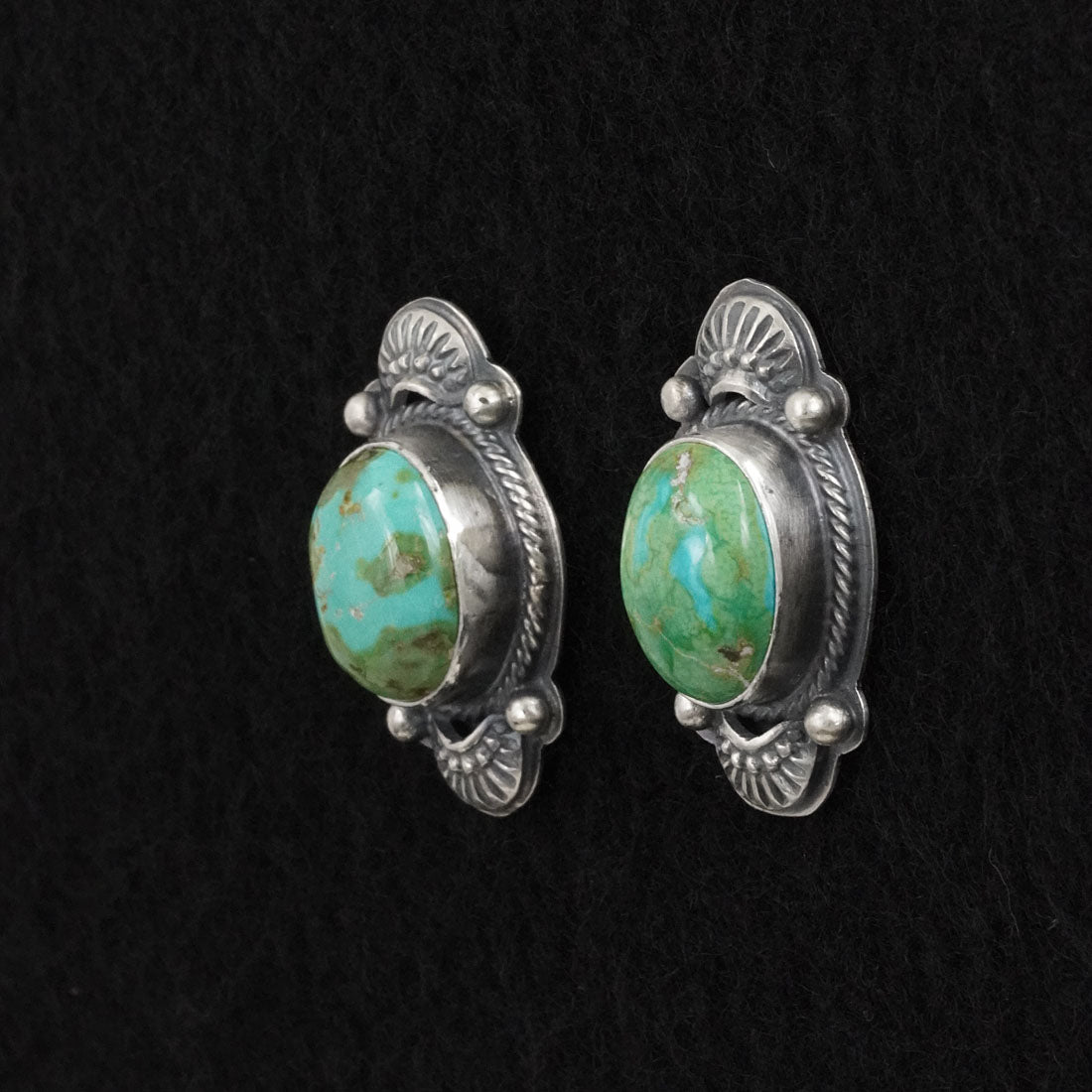 Randy Boyd Turquoise & Sterling Silver Squash Blossom Necklace Set