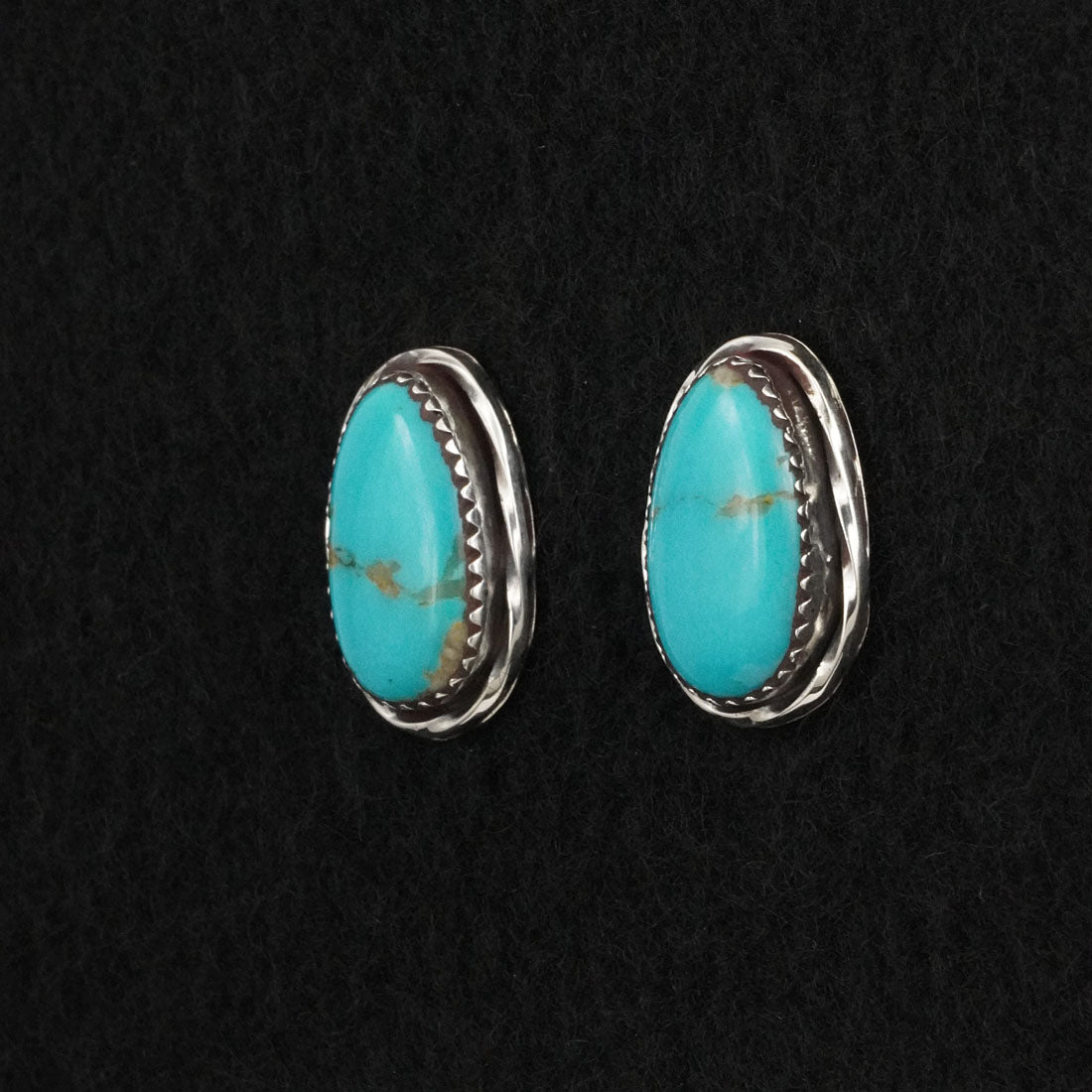 Ernest Hawthorne Turquoise & Sterling Silver Earrings