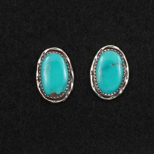 Ernest Hawthorne Turquoise & Sterling Silver Earrings