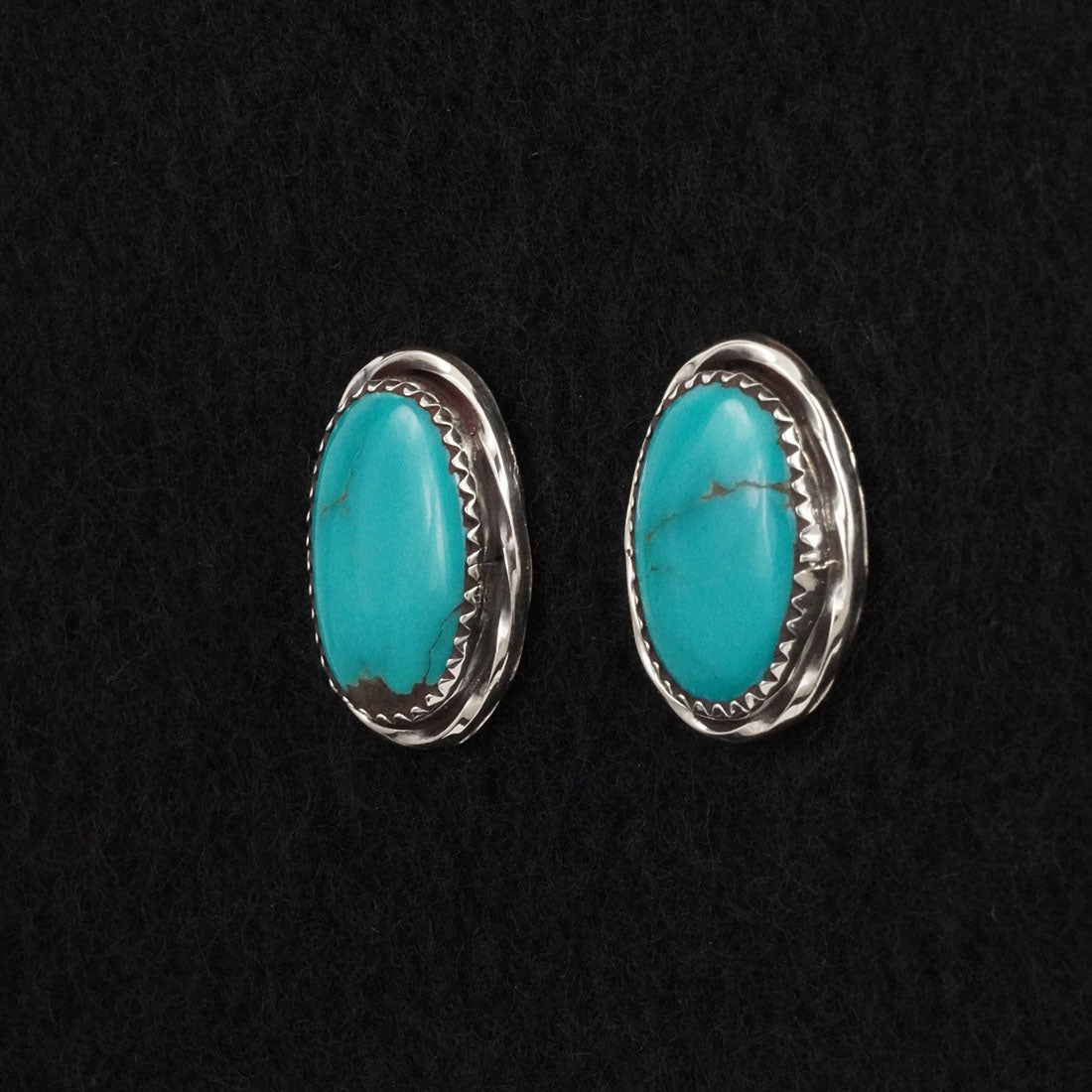 Ernest Hawthorne Turquoise & Sterling Silver Earrings