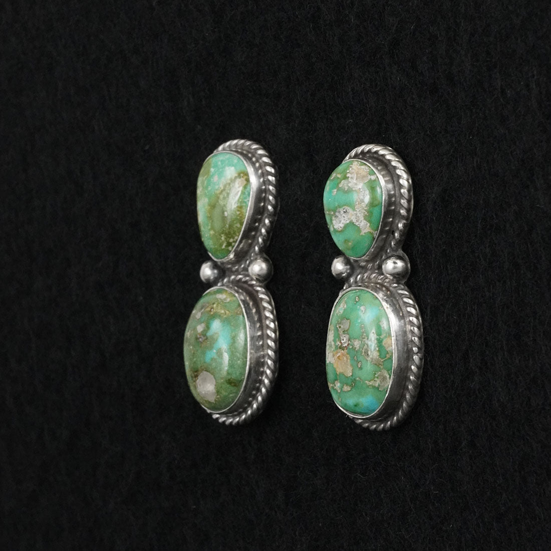 Eugene Gruber Turquoise & Sterling Silver Earrings