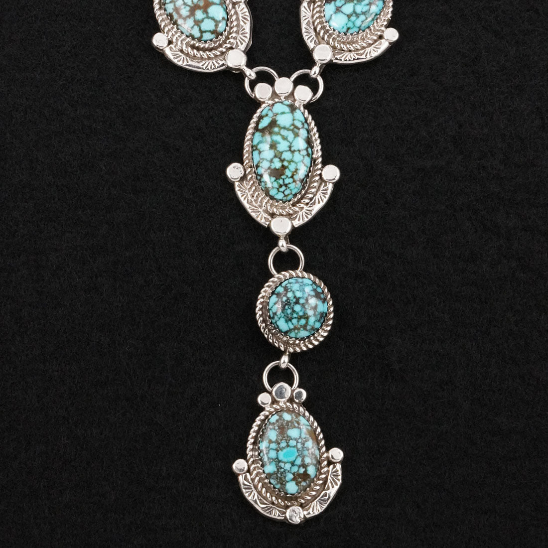Phil Nez Turquoise & Sterling Silver Necklace Set