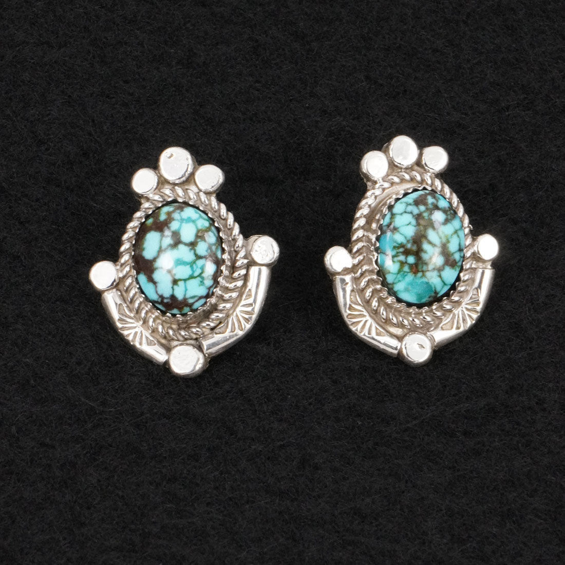 Phil Nez Turquoise & Sterling Silver Necklace Set