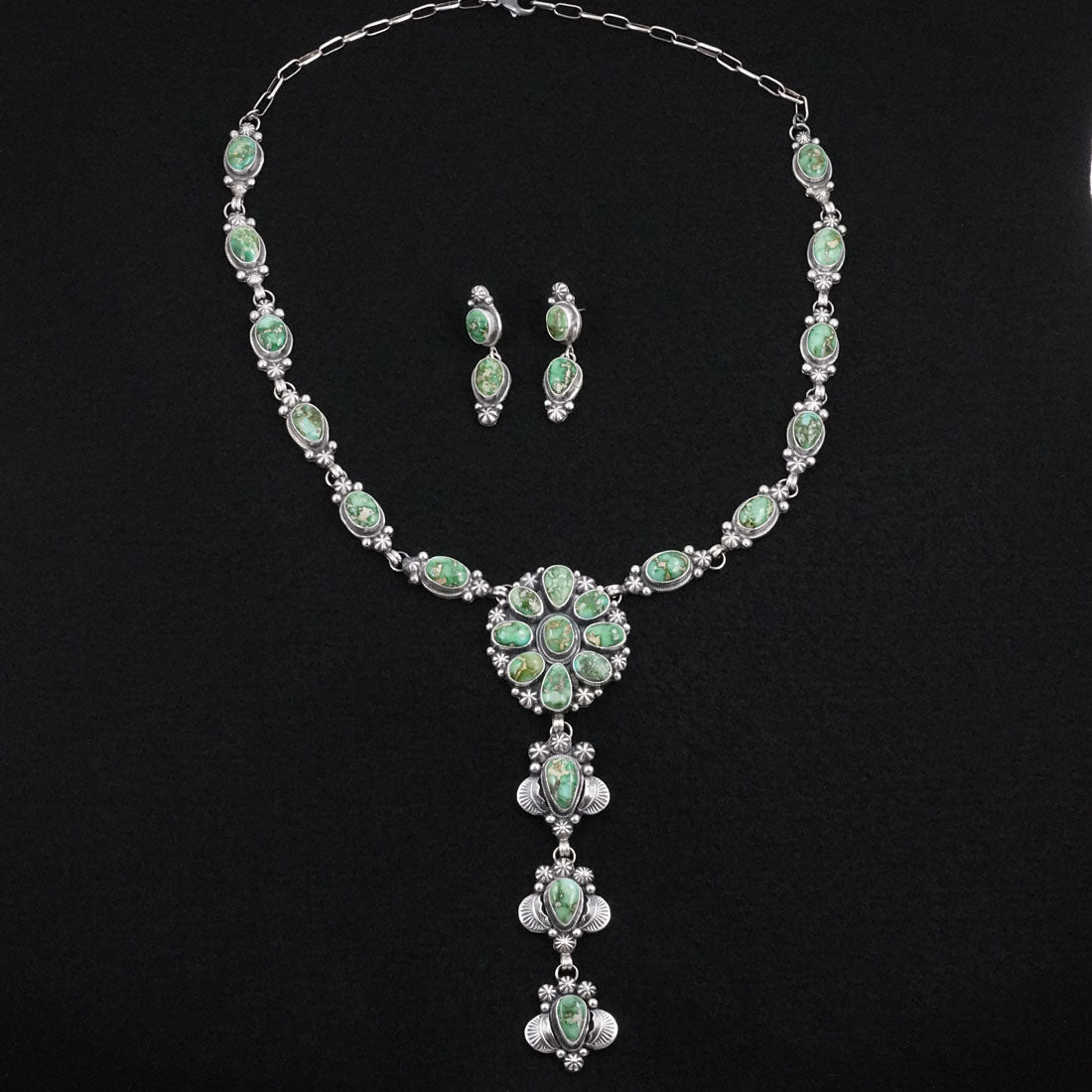 Kathleen Livingston Turquoise & Sterling Silver Necklace Set