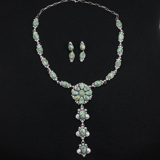 Kathleen Livingston Turquoise & Sterling Silver Necklace Set
