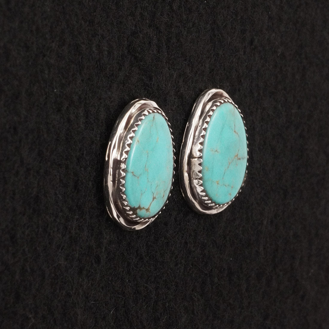 Ernest Hawthorne Turquoise & Sterling Silver Earrings