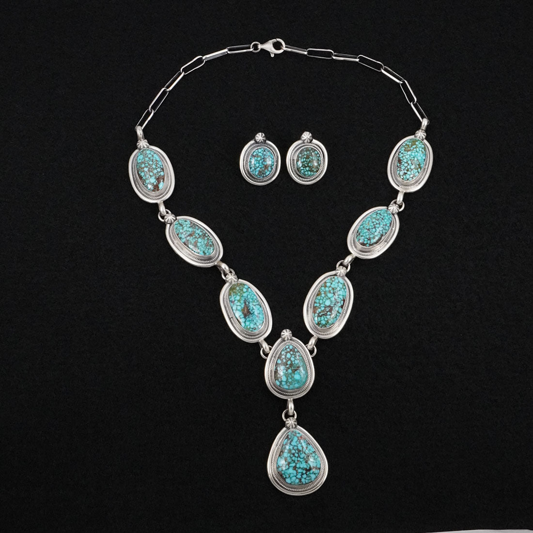 Darrin Livingston Turquoise & Sterling Silver Necklace Set