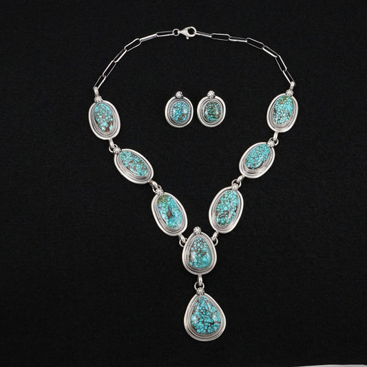 Darrin Livingston Turquoise & Sterling Silver Necklace Set