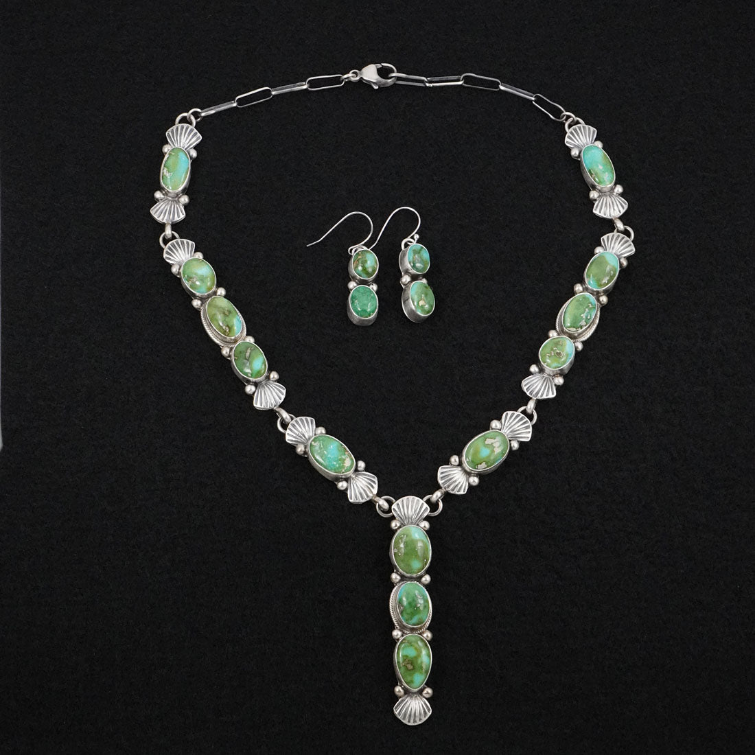 Kathleen Livingston Turquoise & Sterling Silver Necklace Set