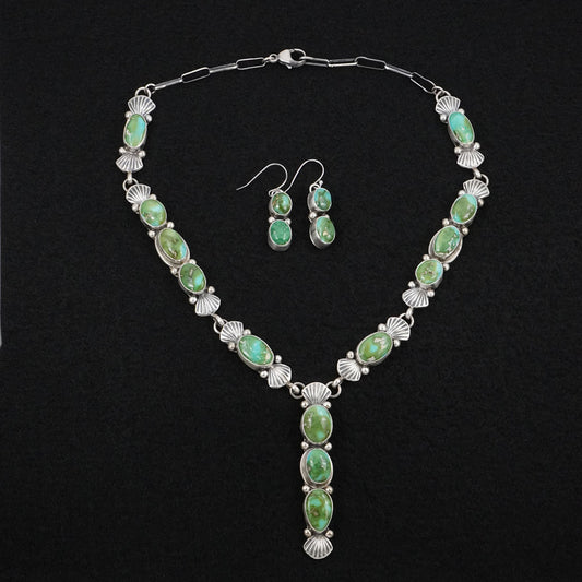 Kathleen Livingston Turquoise & Sterling Silver Necklace Set